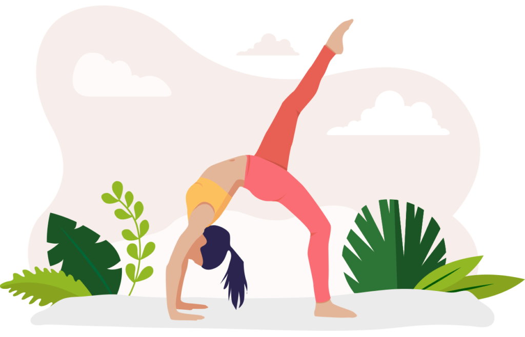 Person doing yoga pose